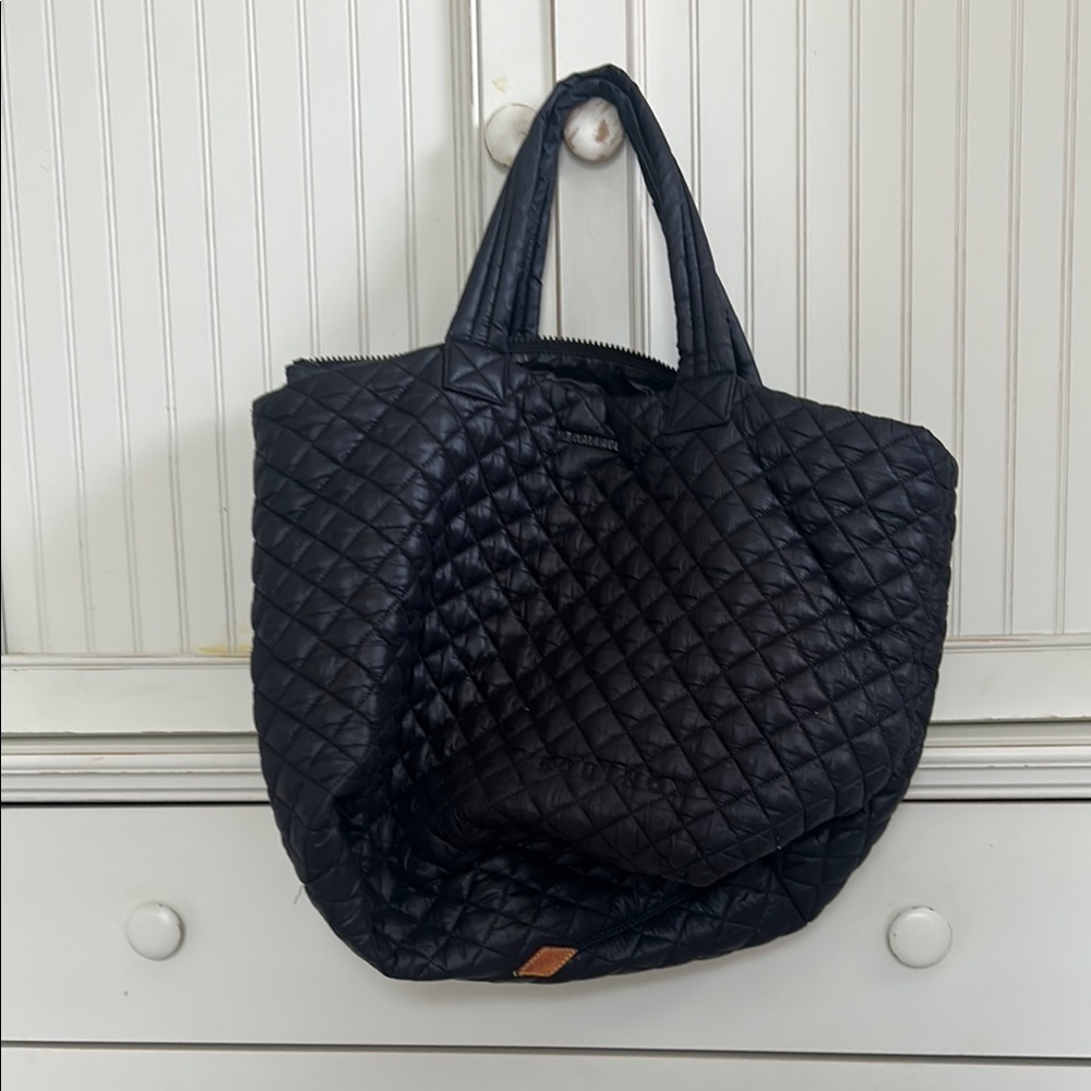 MZ Wallace. Black Quilted Tote Bag